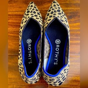 Rothy’s flats in leopard print.